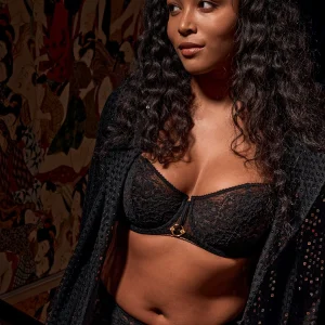 Illusion Fauve Soutien-gorge Corbeille avec armatures Black