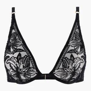 Cœur à Corps Soutien-gorge Triangle avec armatures Noir
