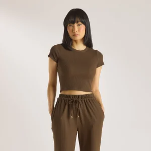 T-Shirt Waffle Baby - Chocolat