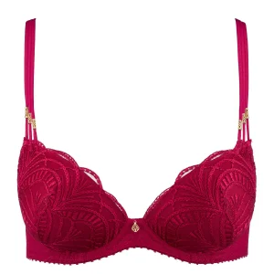 Vibes Soutien-gorge Push-up coques Rouge Love et Uni Bordeaux