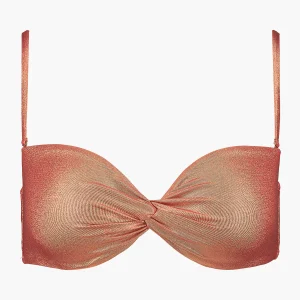 Sunlight Glow Haut de maillot de bain Bandeau coques amovibles Cuivre
