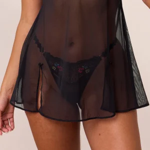 G-String du Babydoll Lena - Noir