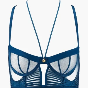 Sumptuous Waves Bustier Imperial Blue
