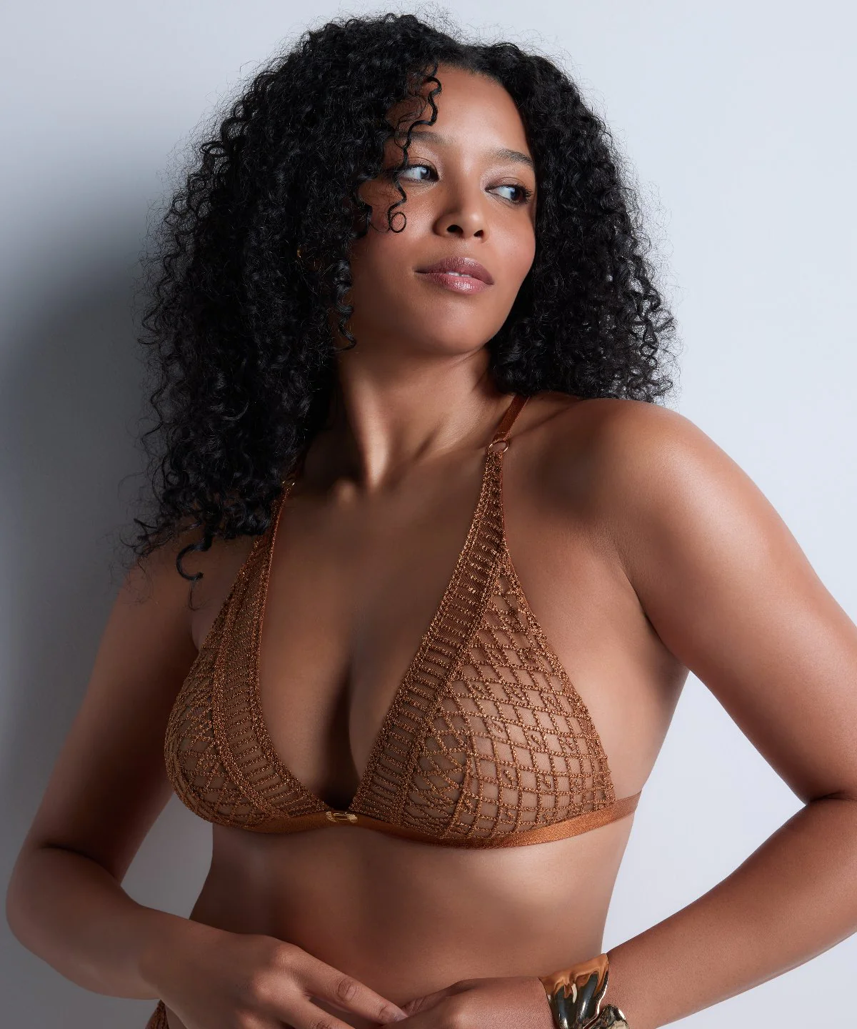 Stardust Dream Soutien-gorge Triangle bralette Amber Gold – Image 4