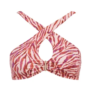 Feline Energy Haut de maillot de bain Push-up mousse Pink Tiger