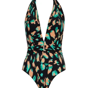 Feline Energy Maillot de bain une pièce Green Panther