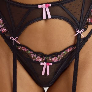G-string et Porte-jarretelles Evelyn Intimates (Ensemble) - Noir