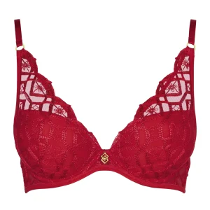 Sense of Illusion Soutien-gorge Plunge foulard Red Berry