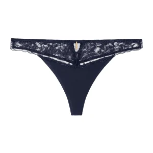 Satin Memories Tanga Deep Sea