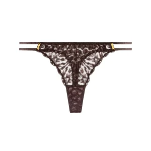 Crazy in Love Tanga Satin Brown