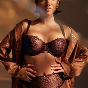 Crazy in Love Soutien-gorge Corbeille avec armatures Satin Brown