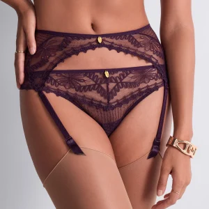 Mystery of Love Porte-jarretelles Plum