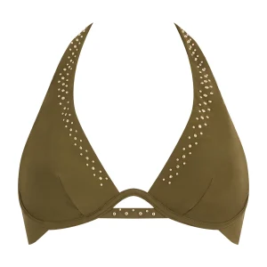 Summer Stars Haut de maillot de bain Triangle mono-armature Khaki