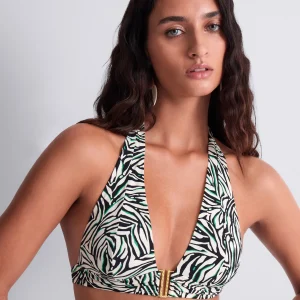 Tropical Splash Haut de maillot de bain Triangle Wild Stripes