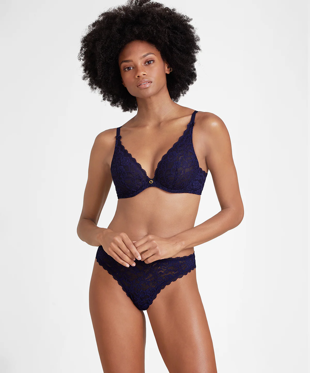 Rosessence Soutien-gorge Triangle avec armatures Bleu Nocturne – Image 2