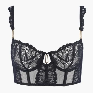 Flowermania Soutien-gorge Bustier Noir