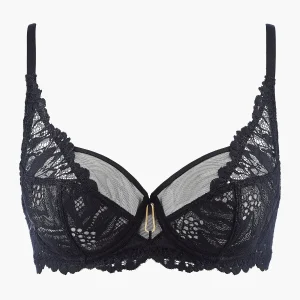 Flowermania Soutien-gorge Emboîtant Foulard Noir