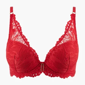 Flowermania Soutien-gorge Plunge foulard Rouge floral