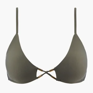 Beach Escape Haut de maillot de bain Triangle Kaki