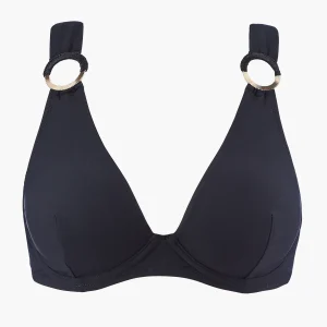 Secret Cove Haut de maillot de bain Triangle avec armatures Noir