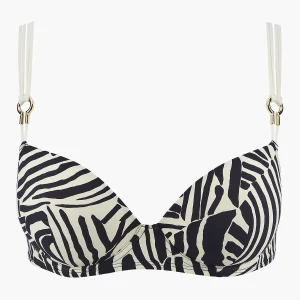 Savannah Mood Haut de maillot de bain Push-up coques Zebra