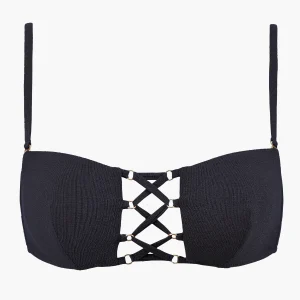 Summer Glow Haut de maillot de bain Bandeau souple Black Sand