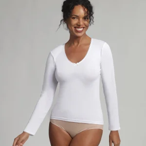 T-shirt manches longues blanc Thermal Classic