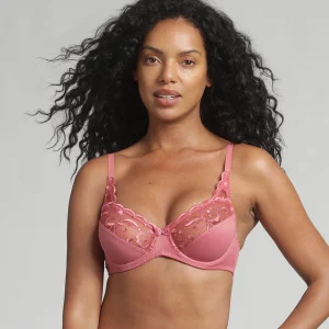 Soutien-gorge emboîtant rose Essential Elegance Broderie