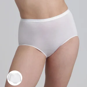 Lot de 2 culottes taille haute blanches Coton Bio