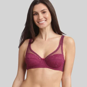Soutien-gorge emboîtant avec armatures violet imperial Cœur Croisé Féminin Recyclé