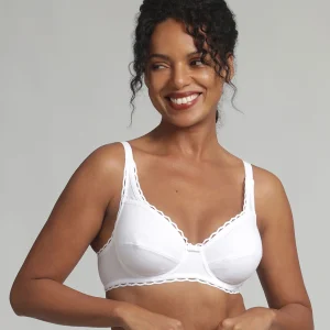Soutien-gorge avec armatures blanc Cœur Croisé Coton Bio