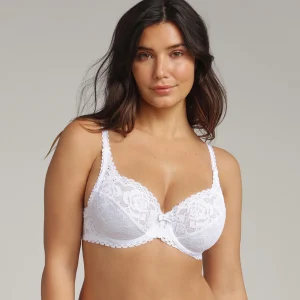 Soutien-gorge avec armatures blanc Flower Elegance Recyclé