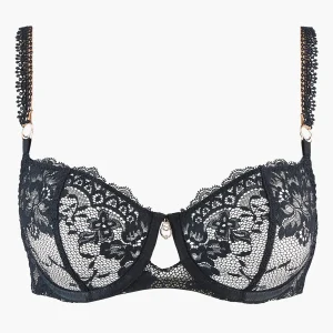 Night Bird Soutien-gorge Corbeille avec armatures Black queen