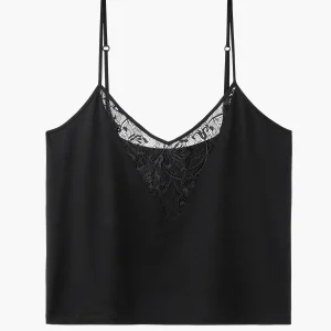 Lazy Days Top à fines bretelles Noir