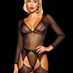 Sumi Black Suspender with Stockings