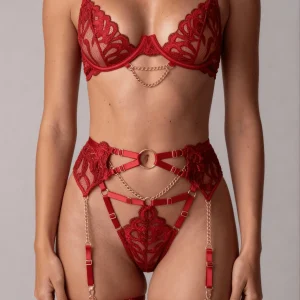 Ensemble lingerie quatre pièces - Devotion Rouge