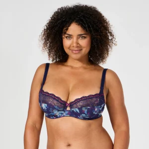 Soutien-gorge emboîtant bleu imprimé Luccia Twist