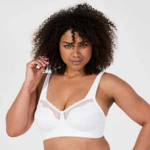 Soutien-gorge sans armatures blanc Cotton confort